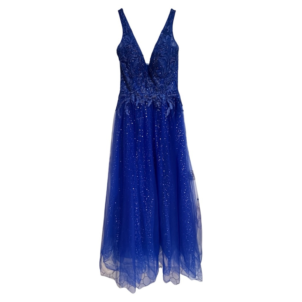 Elegant Blue Prom Dress - Picture 7 of 8